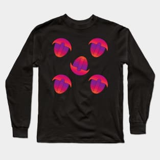 Sunset Trilobite Pattern Long Sleeve T-Shirt